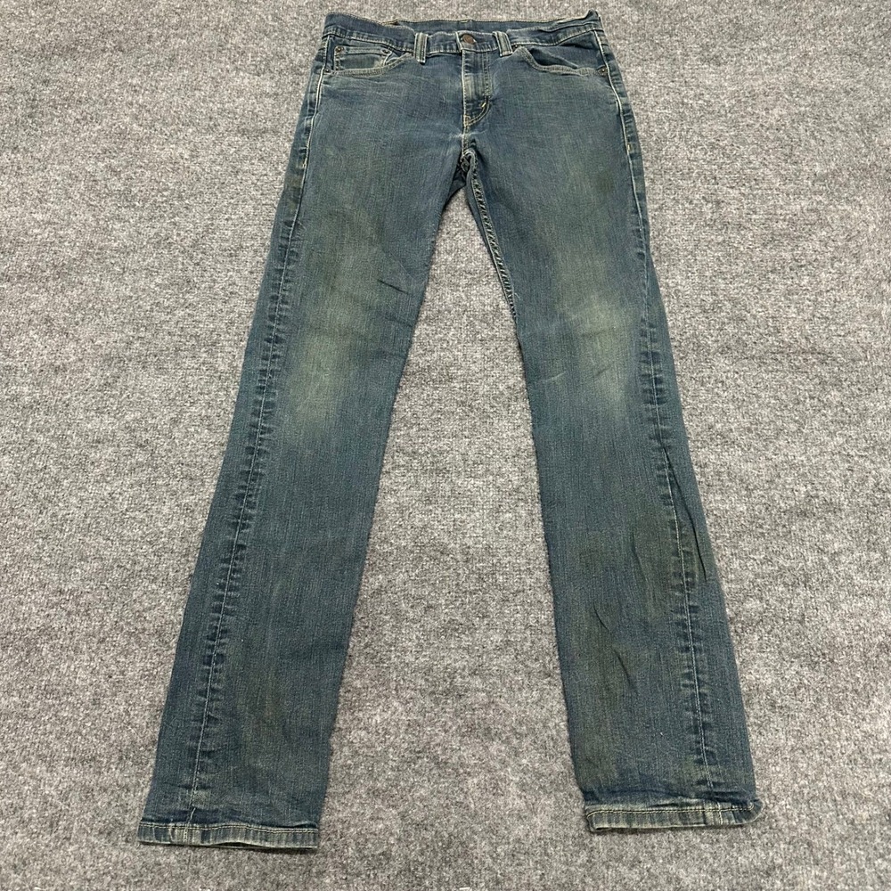 Levi's Jeans Mens Size 32x34 Blue 511 Slim Fit Stretch Denim Casual Stained